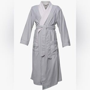 Chadsworth & Haig Microfiber Plush Robe 5XL Ivory/Sage NWT (1311)